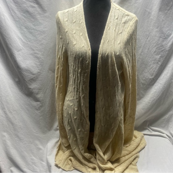 Ann Taylor Loft L Duster Cardigan Angora Wool Blend Sweater Long Womens - Picture 2 of 7